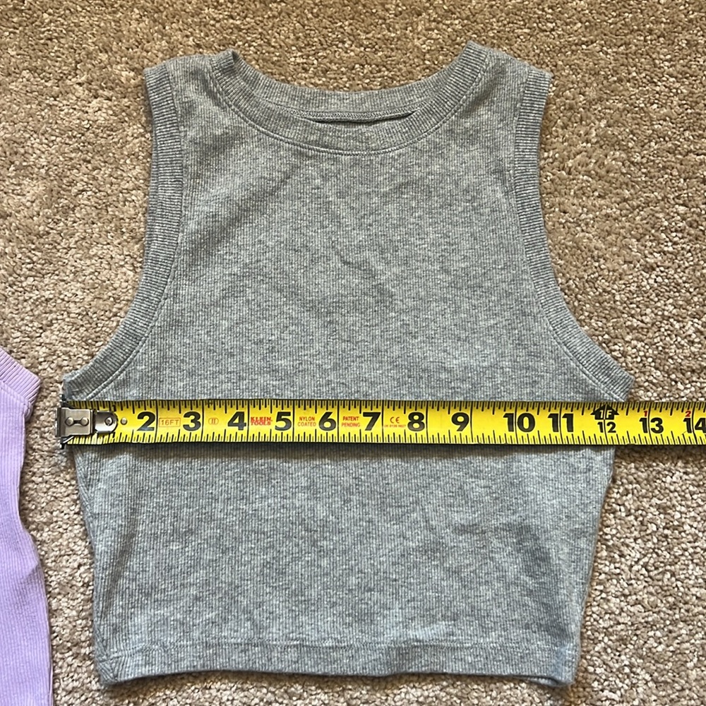 Hollister Must Have Collection Tank Top Bundle Lavender and Gray Ribbed Size XS - Picture 7 of 8